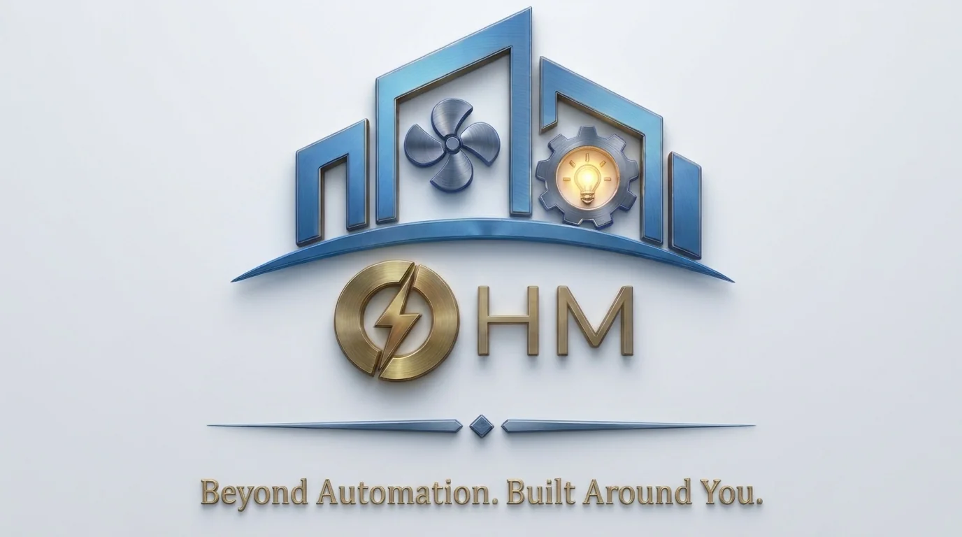 OHM BAS logo: Beyond Automation. Built Around You.