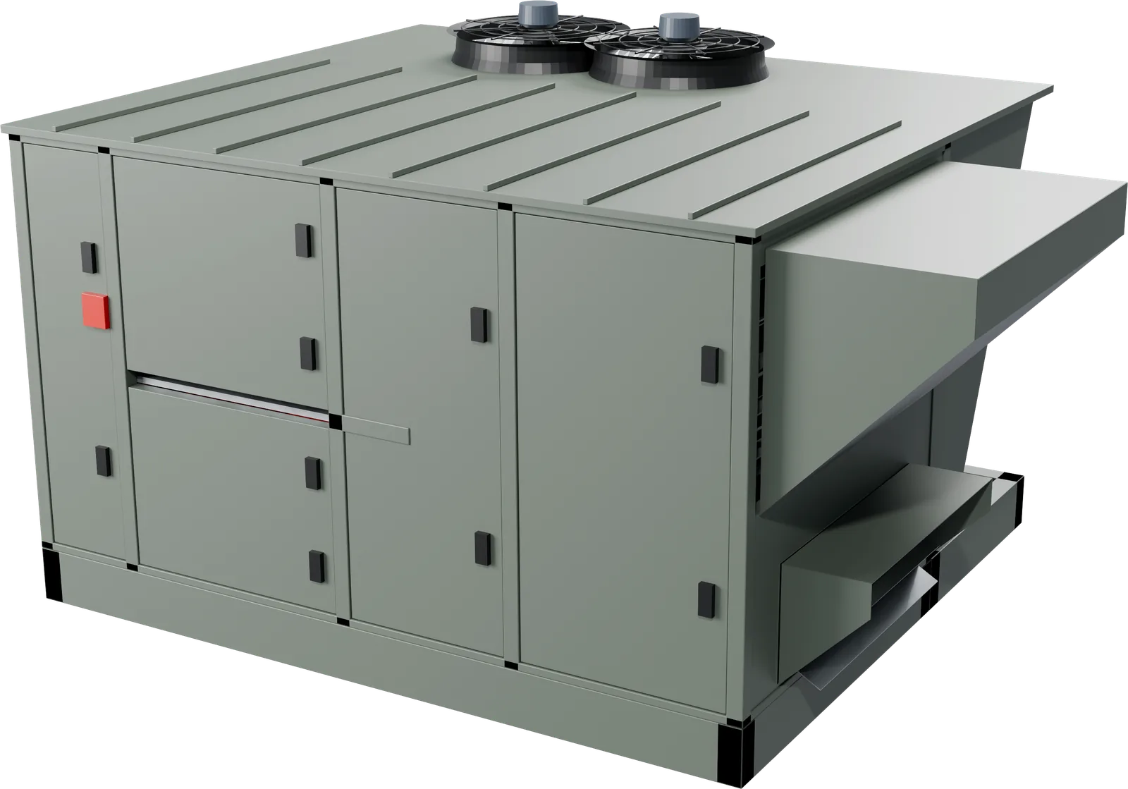 3D graphic of a Valent VX-112 rooftop unit
